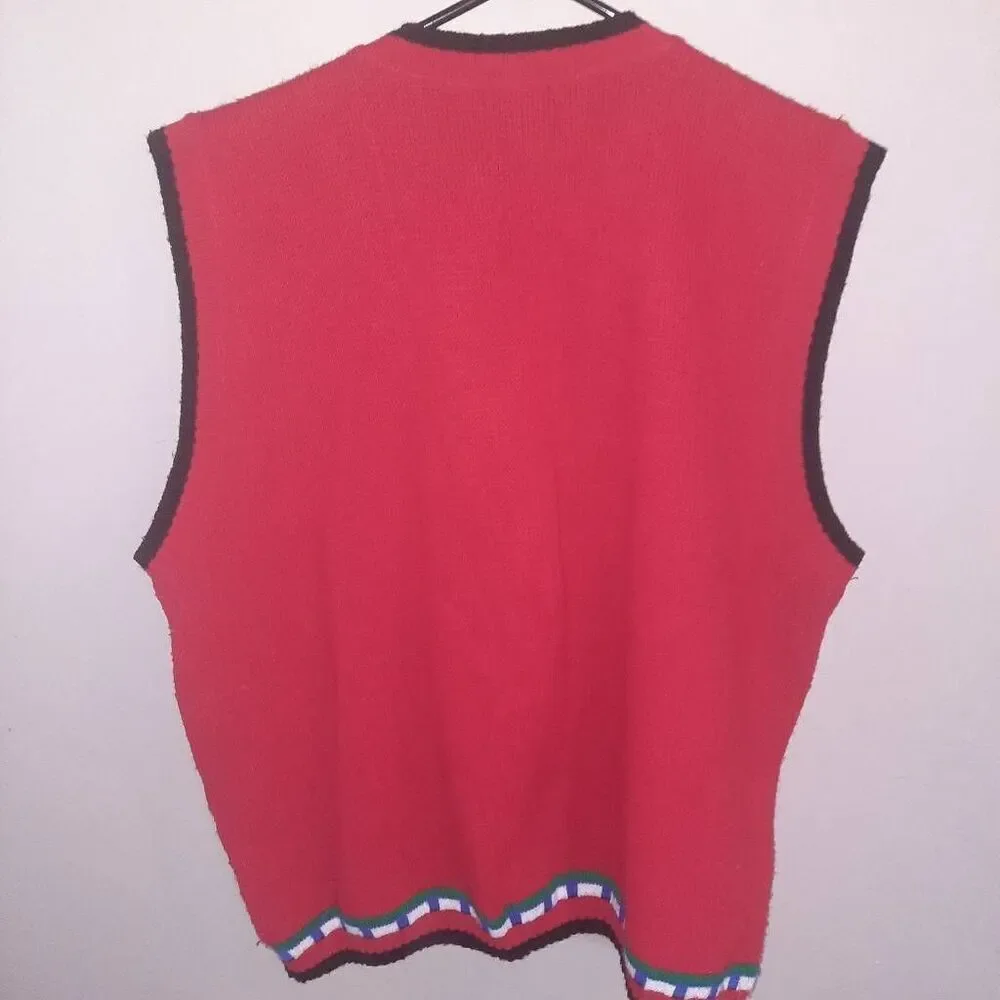 Avon Vintage Busy Christmas Button Up Cardigan Size 1X-2X